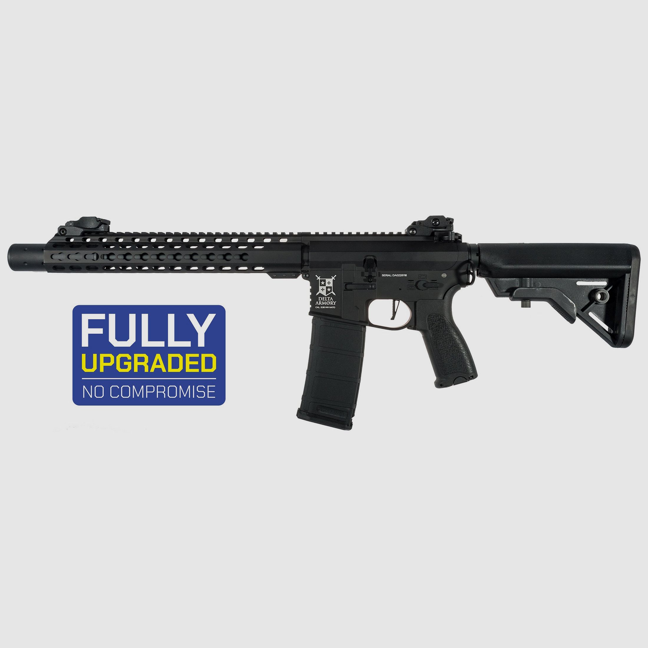AR15 SilentOps DMR ALPHA Vollmetall NC! mit Gate ASTER Delta Armory Schwarz S-AEG Airsoft Gewehr Frei ab 18 Jahren