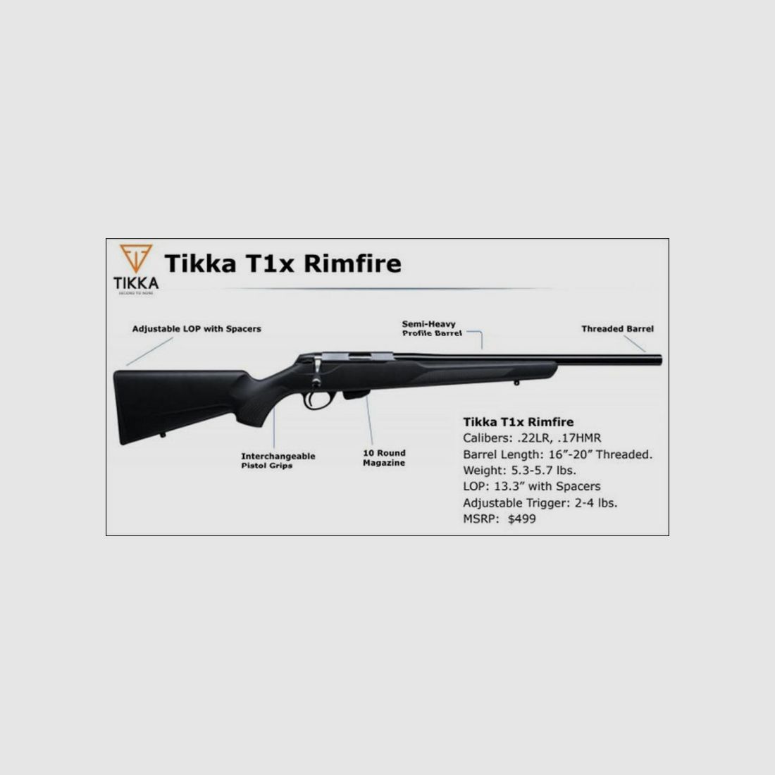 TIKKA FUSIL T1X MY22 22LR, image 3 sur 4
