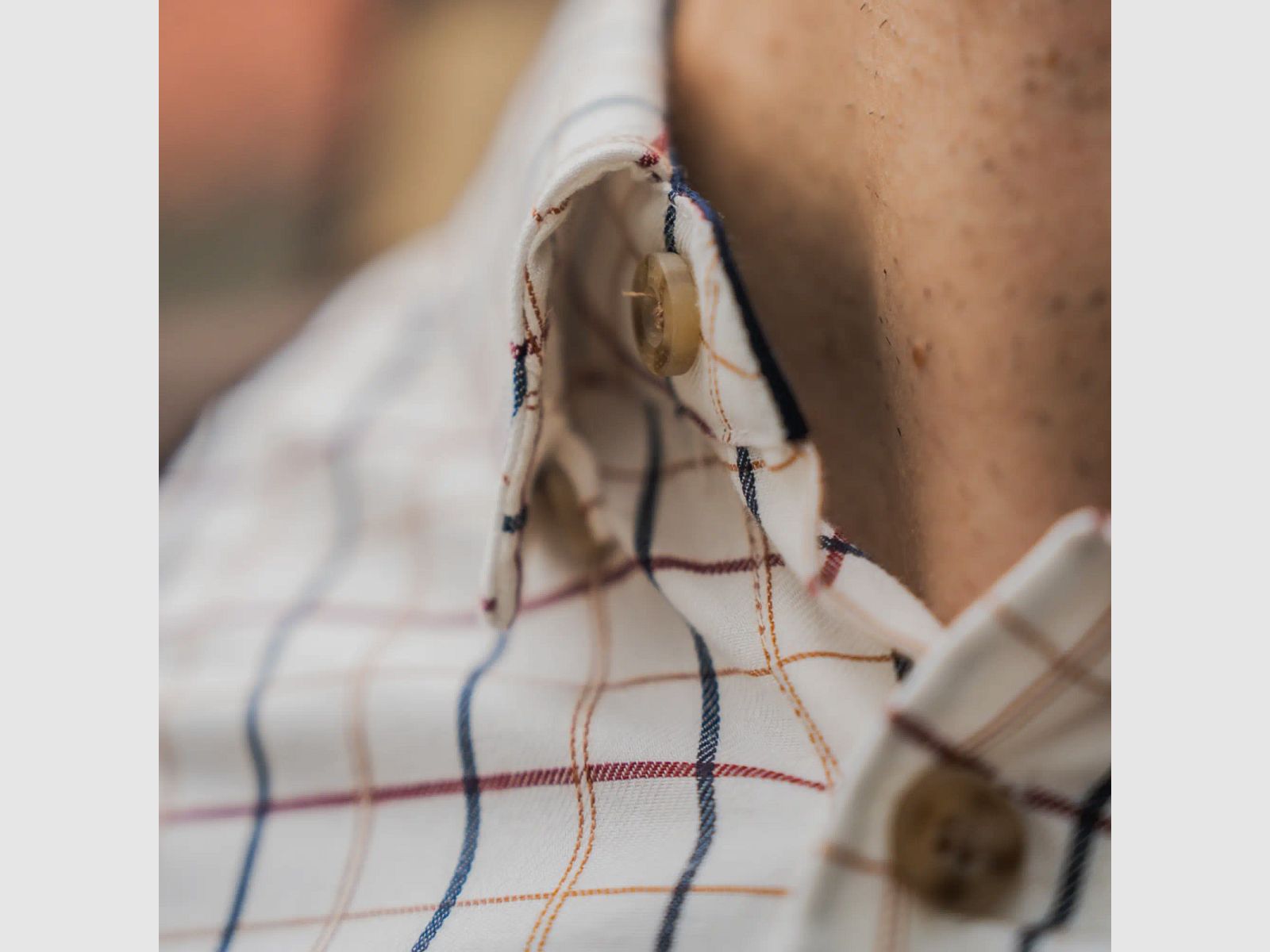 Seeland Jachtshirt Oxford Classic Blauw/Merlot Check