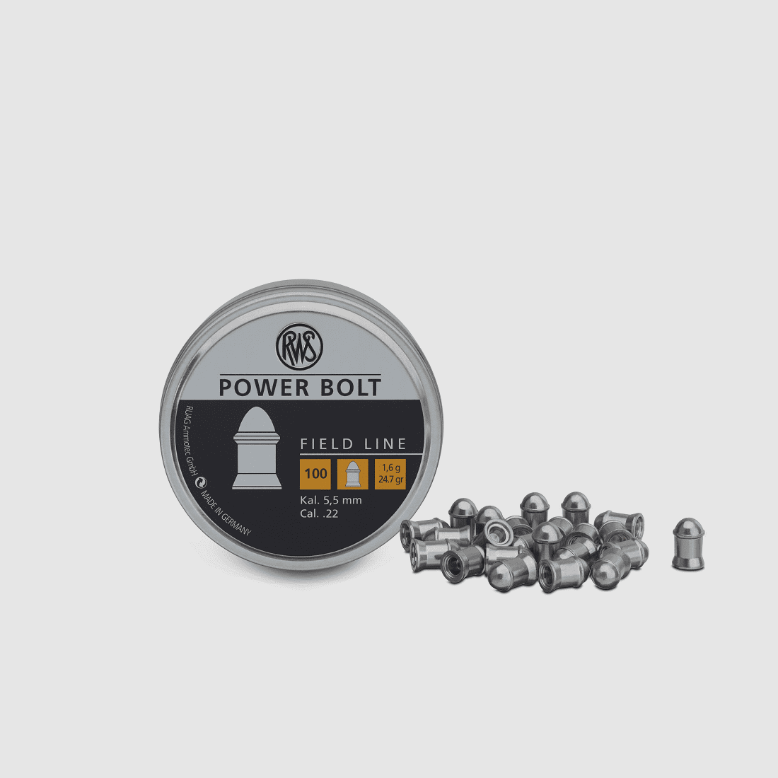 RWS FIELD-L Pow Bolt Diabolo 5.5 mm 1.5g BLI 100 pcs