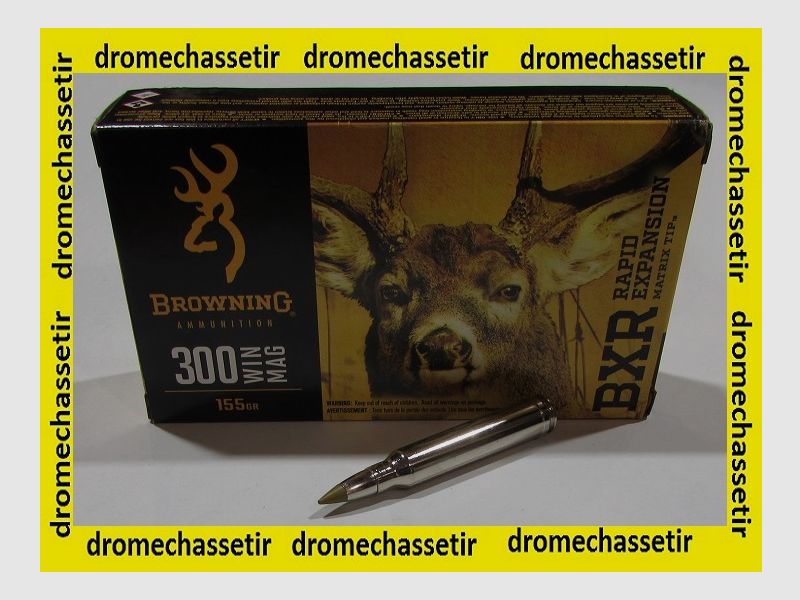 Box mit 20 Patronen 300 Winchester Magnum, Browning BXC 185 grains