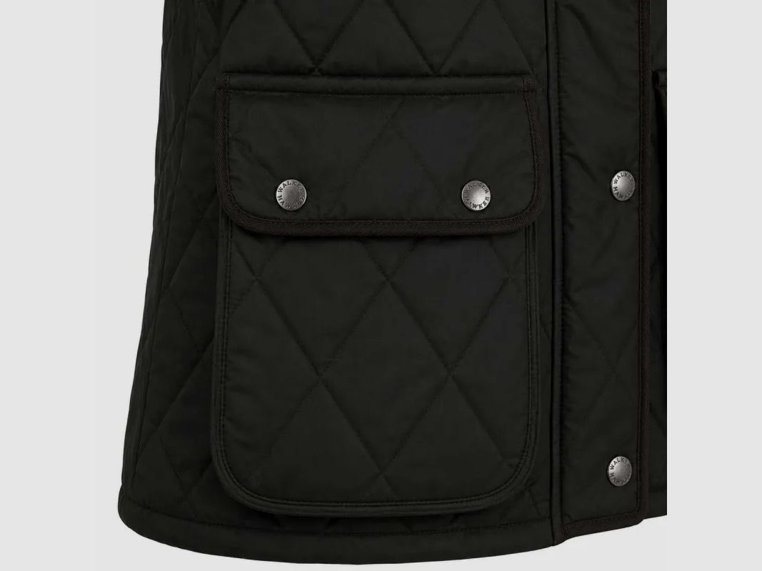 Walker & Hawkes Haxby Women's Gilet Green in Waxed Cotton, image 16 of 21