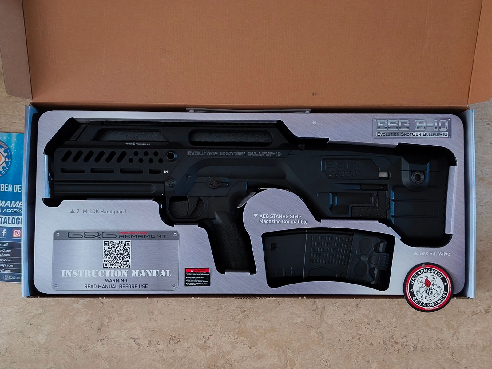 Airsoft G&G ESG B-10 Gas Shotgun NBB