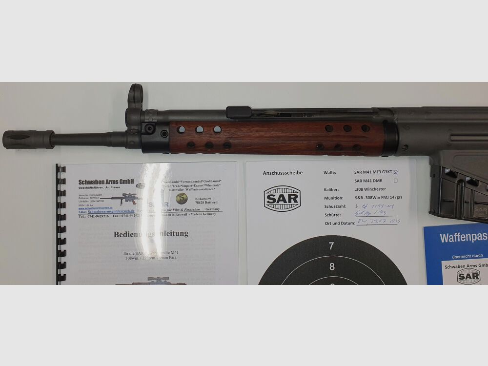 Swabian Arms GmbH semi-automatic rifle SAR M41 SPORTMATCH MF3 G3KT caliber 308win. - MADE IN GERMANY - similar to HK41/G3