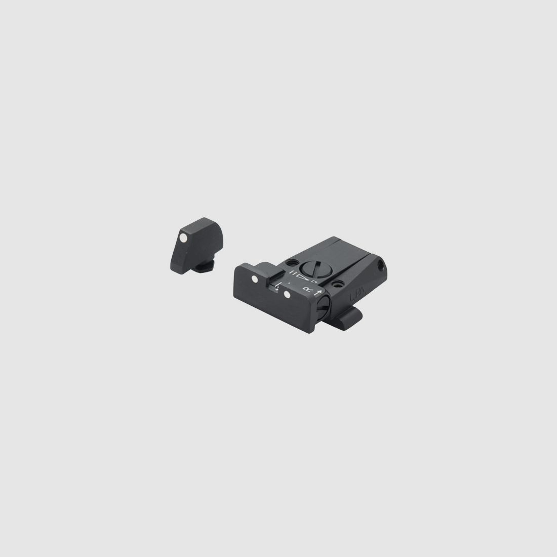 Verstellbare Visierung und weiße Punktkorn LPA SPR für Glock 17 bis 48 (inklusive X-Versionen) / Gen. 3-4-5