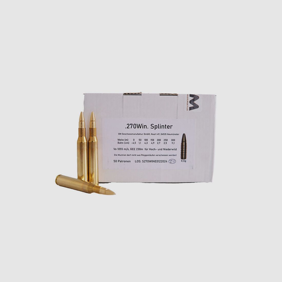 Kogel Fabriek 270 Win Splinter 6,6g