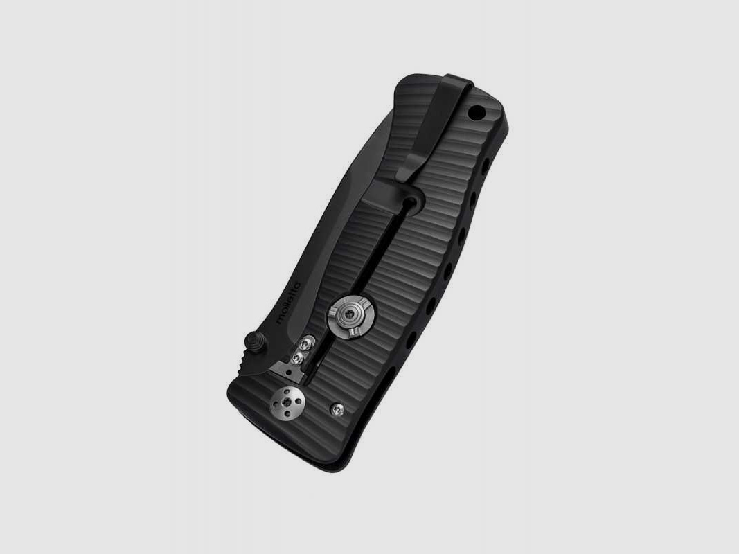 Lionsteel SR1 Aluminium Taschenmesser, Schwarz, D2