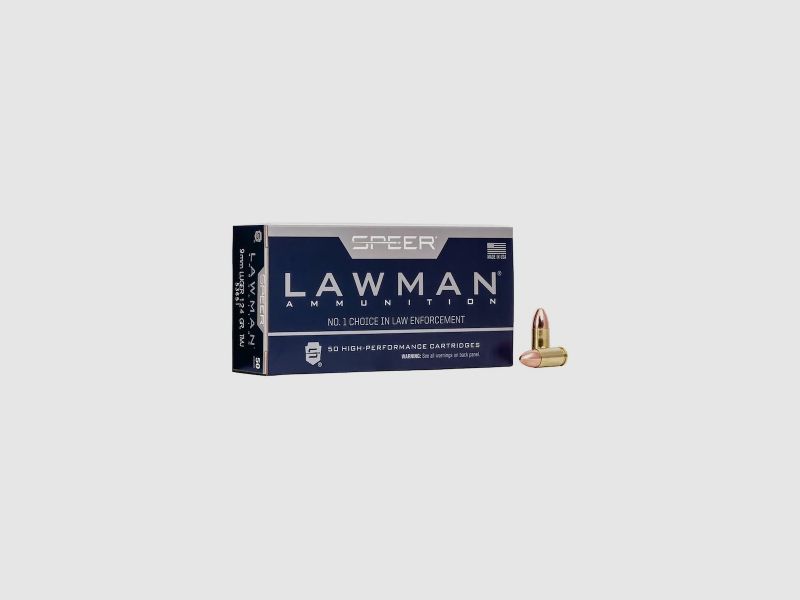 Speer Lawman 9mm Luger 124GR TMJ RN 50 Patronen