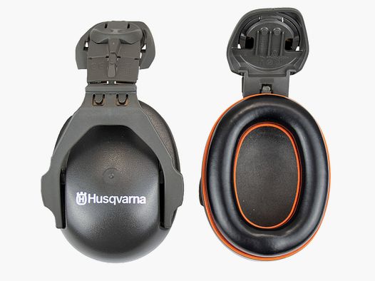 Husqvarna hearing protection with clip-on for technical helmet combination
