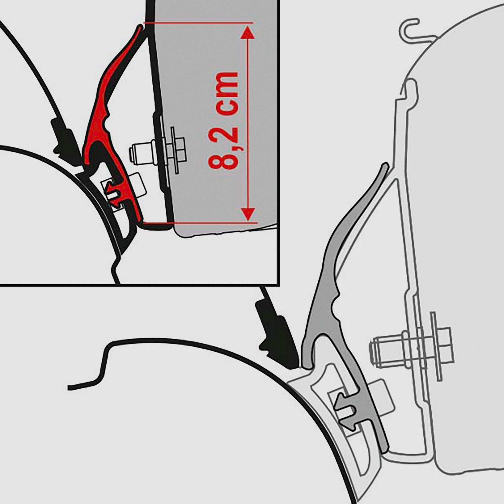 Nastro sigillante Rain Guard T5/T6 California per tende F35 Pro, F45s, immagine 2 di 2