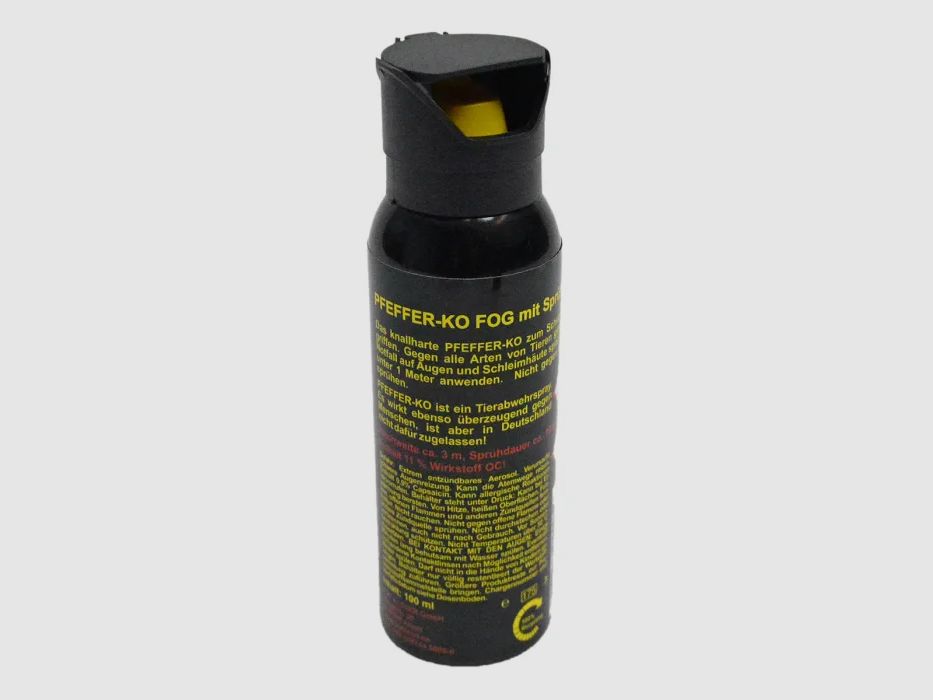 Pfefferspray K.O. FOG Sprühnebel – 100ml - 11 % OC / 2,5 Mio. Scoville