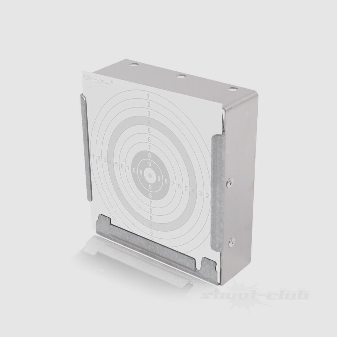 shoot-club GmbH scatola per bersagli in acciaio inossidabile / trappola per proiettili 14 x 14 cm