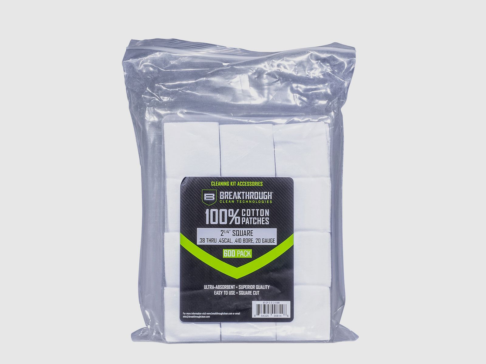 BREAKTHROUGH .38 - .45 Cotton Patches (2-1/4"-57mm) 600 STK