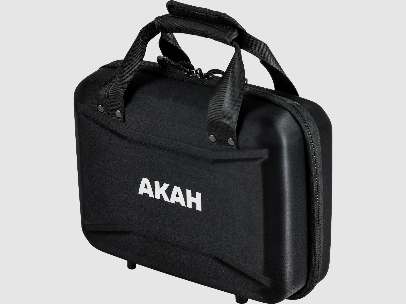 AKAH Hardcase Kurzwaffenkoffer – Nylon/Noppenschaum, abschließbar – 30,5×22,5×10,5 cm – Schwarz
