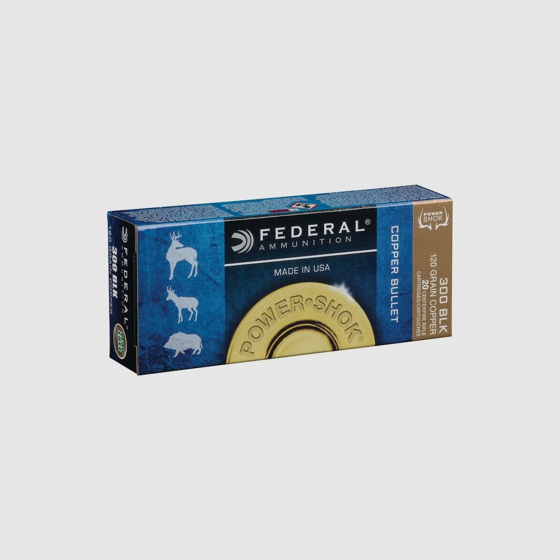 Federal Power-Shok .300 AAC Blackout 120GR Copper HP 20 cartridges