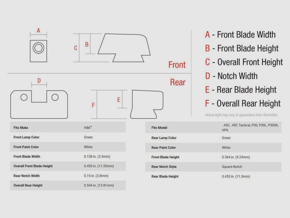 Trijicon Sight B&T Green S H&K P30/45/VP/SFP