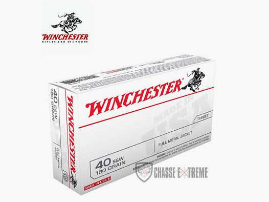 50 cartucce WINCHESTER cal. 40S&W 180gr FMJ