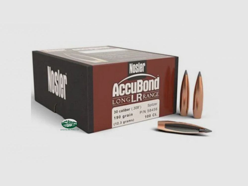 NOSLER palle ACCUBOND LR cal.308 - 190gr 58456