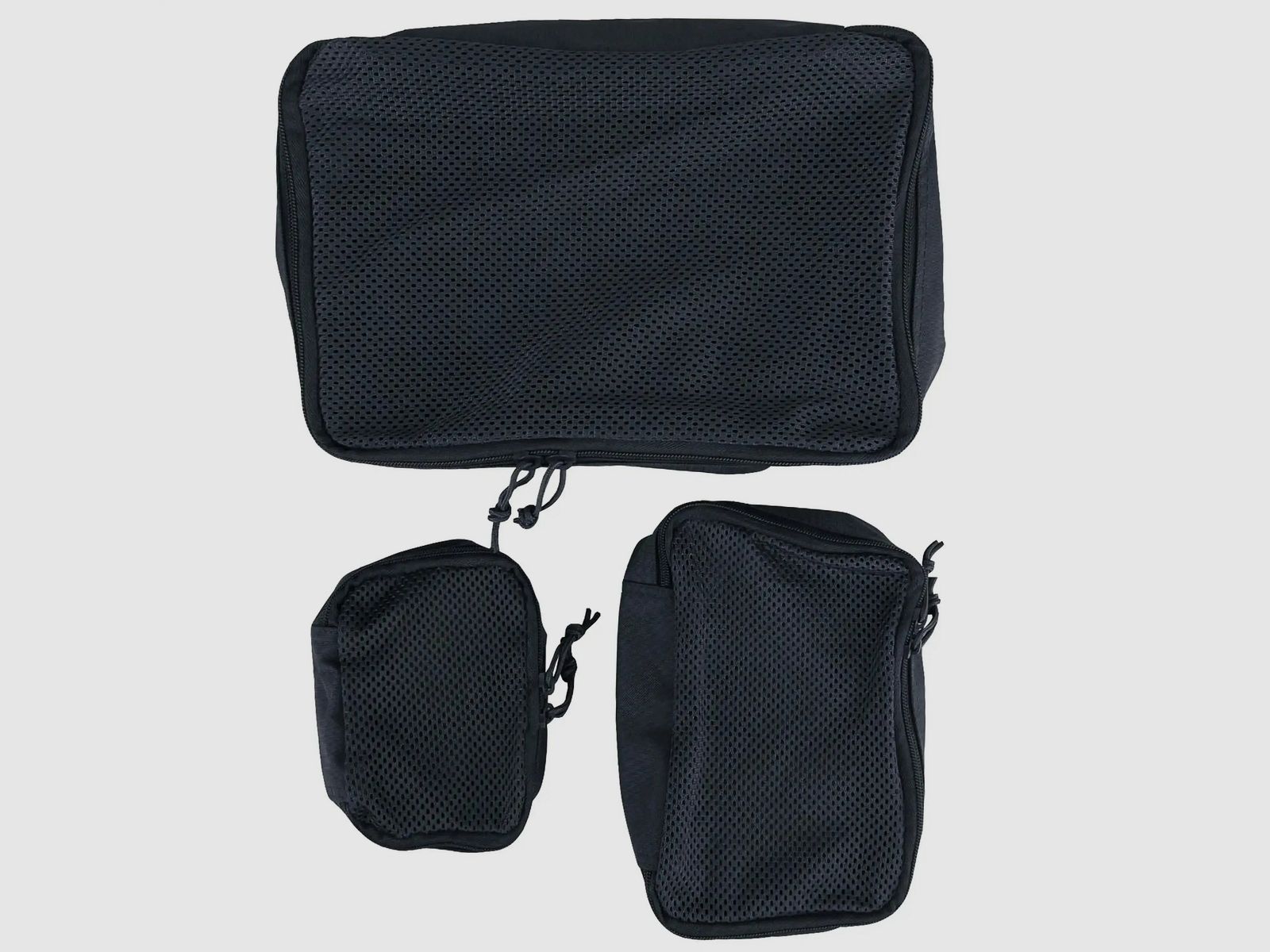 Mil-Tec Rete Pouch Set da 3 pezzi - Nero