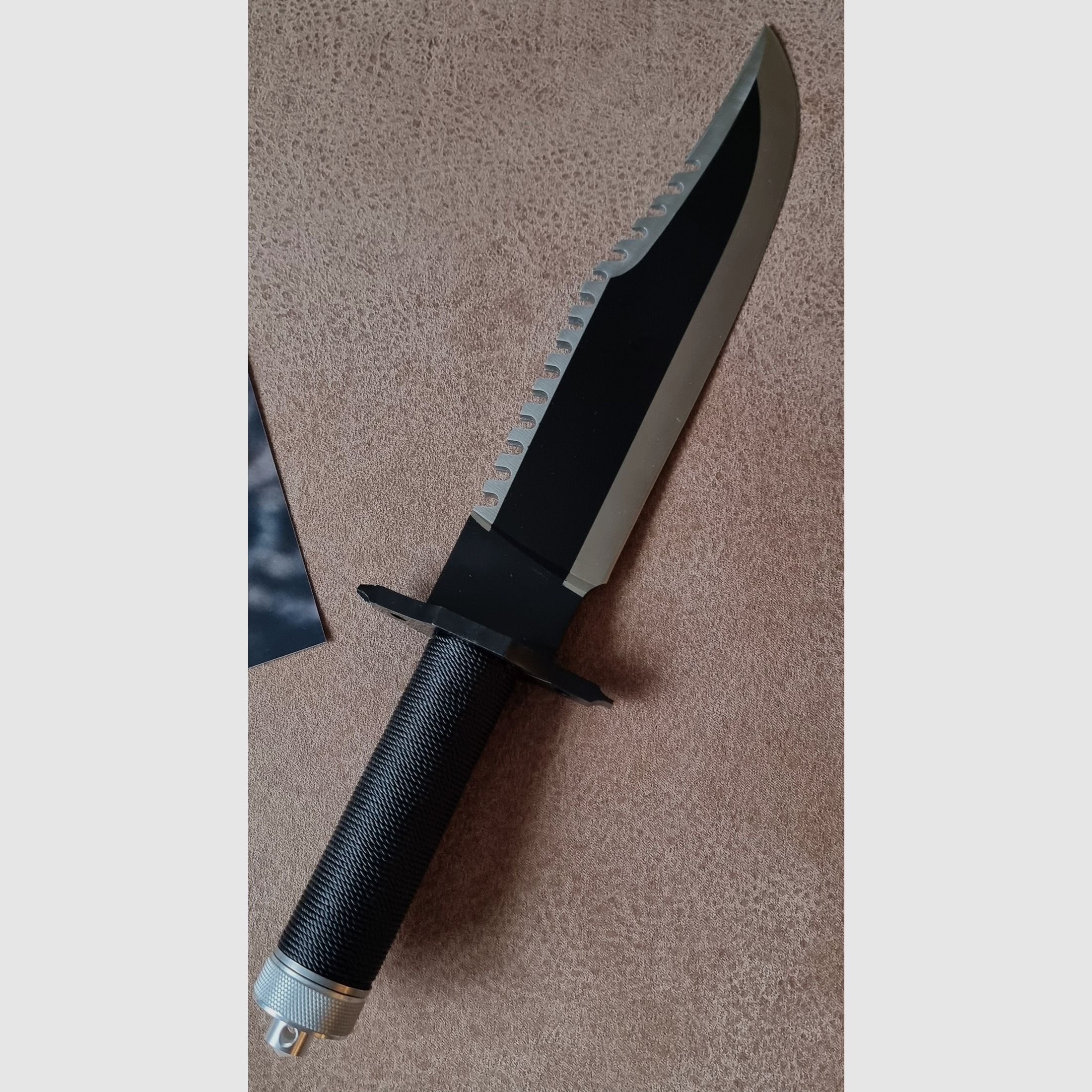 Firma originale di Silvester Stallone del 1997 su foto + Edizione con firma di coltello