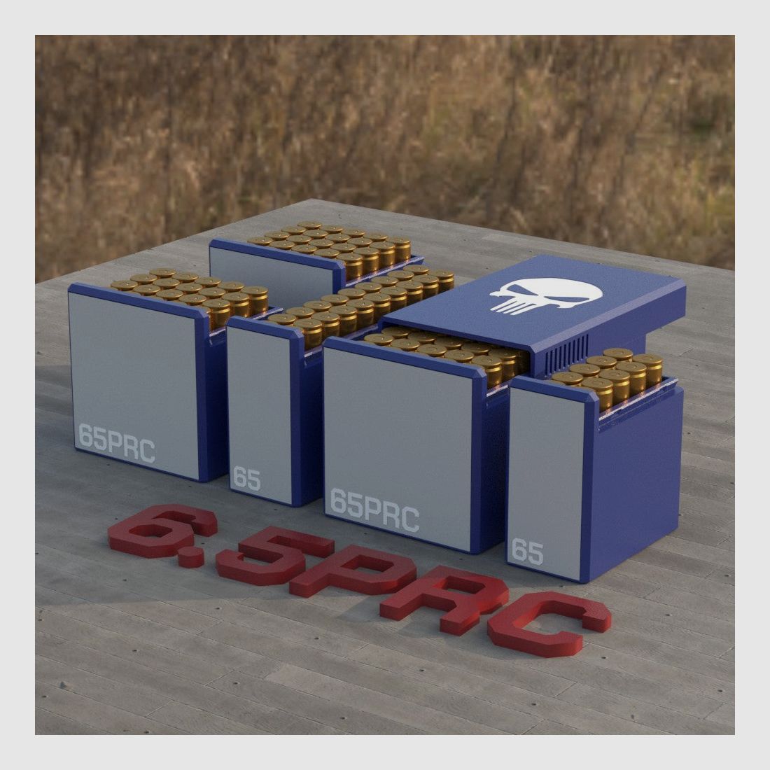 Filamelt Munitionsbox / Ammo 6.5 PRC – Patronenbox für 50 Schuss, Made in Germany