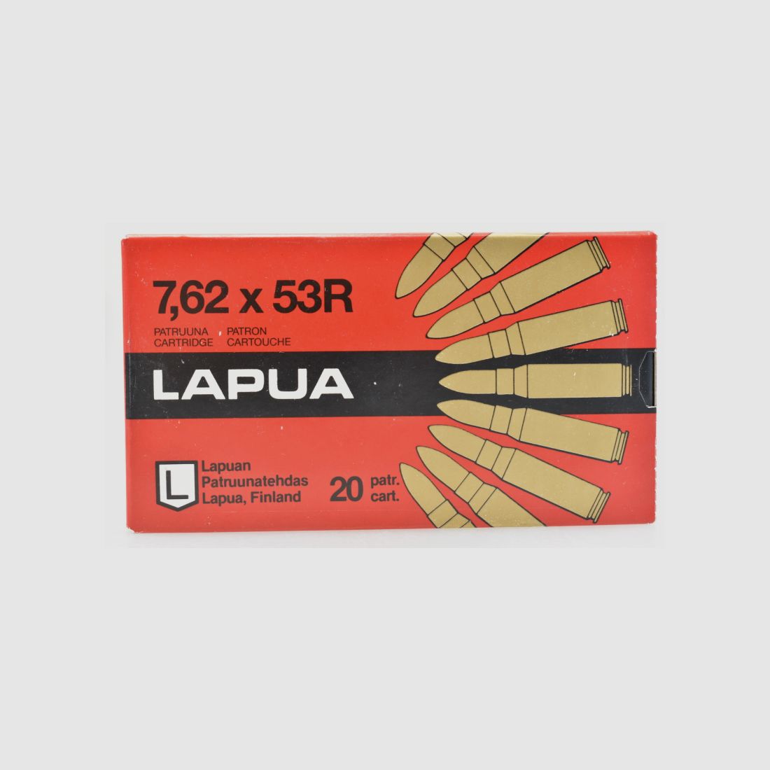 20 LAPUA Patronen Kaliber 7,62x53 R - 185gr. Vollmantel