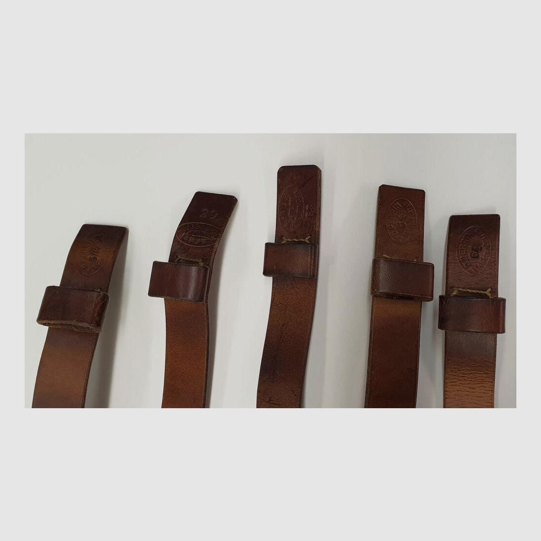 Switzerland leather straps for Swiss carbine K31 and K11 as new/stock/depot goods from war reserve