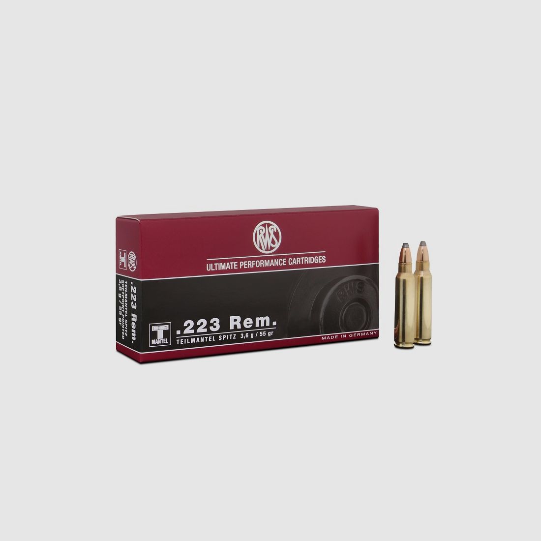 RWS .223 Rem TMS 3,6 g/55 gr. cartouches pour carabine
