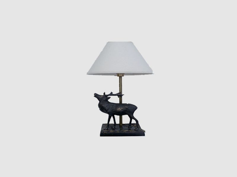 Lovergreen Lampen mit Tiermotiven Motiv rhrender Hirsch Lampe + Lampenschirm 20 cm