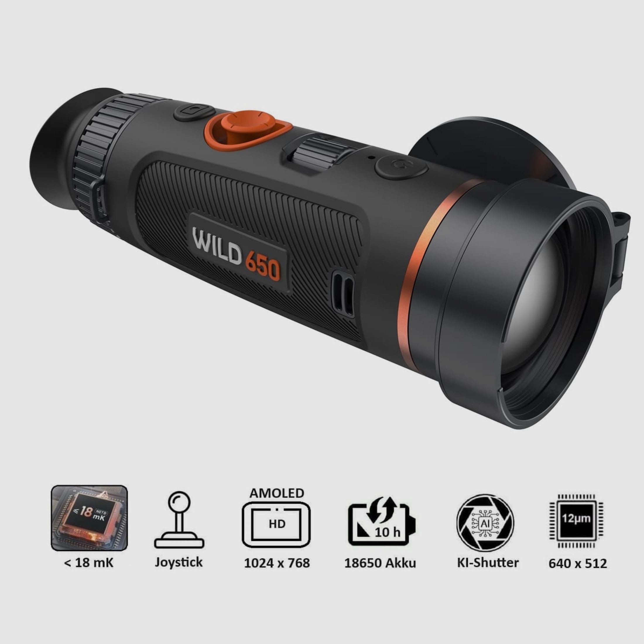 ThermTec Wild 650 Wärmebild-Monokular 640x512 NETD≤18mK