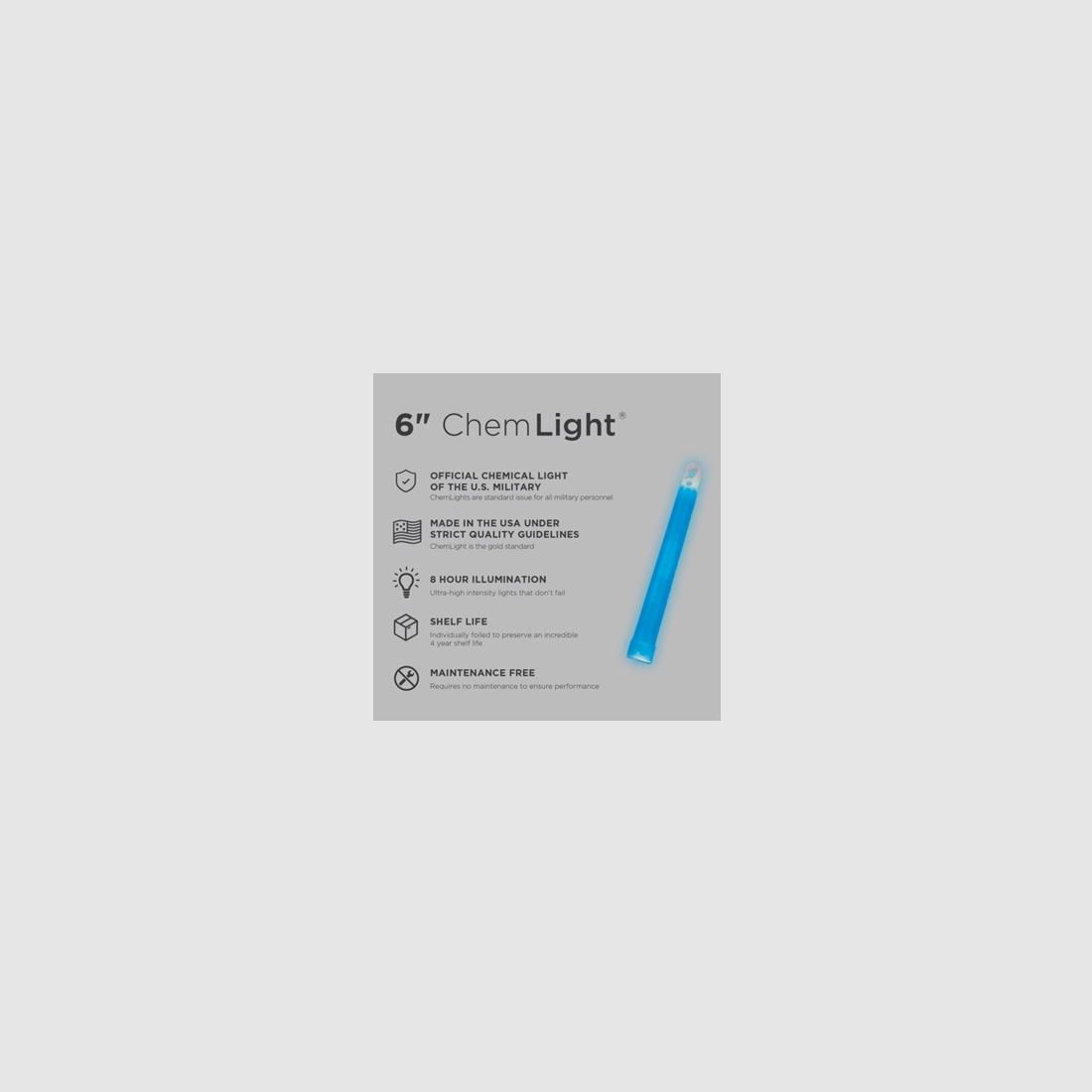 CYALUME CHEMLIGHT BLAU – DAUER 8H, Bild 3 von 3