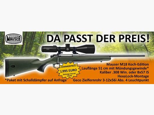 Mauser M18 Koch-Edition in 8x57IS Komplettangebot