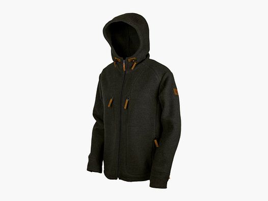 Lodenfleece-Hoodie "Kapuzenhuber", Schwarz