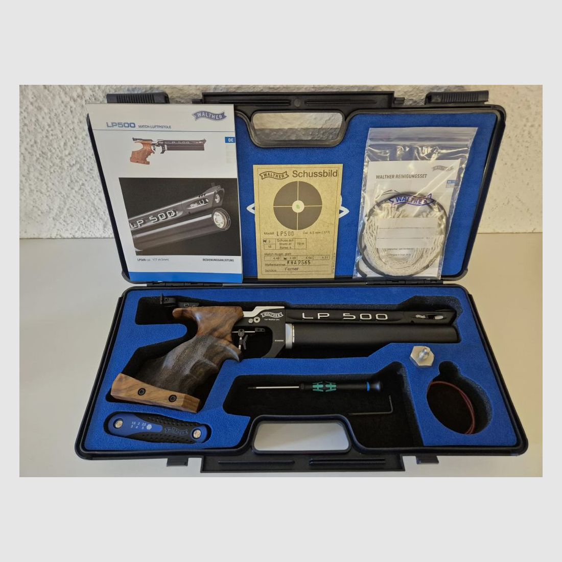 Pistola ad aria compressa Walther LP500 Expert, M-Abzug, impugnatura L destra
