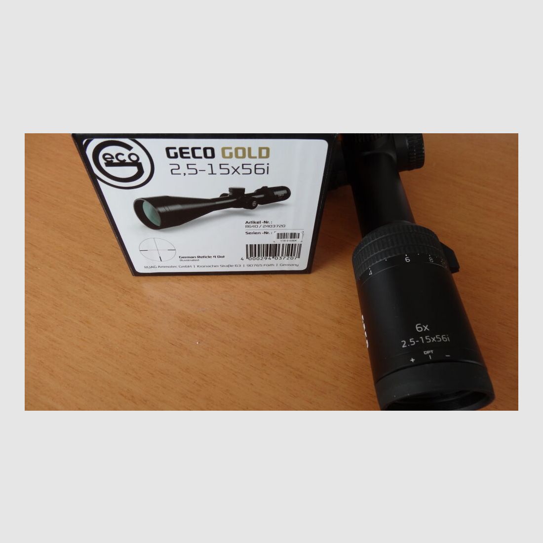 GECO Geco Zielfernrohr Gold 2,5-15x56i, Abs. 4 beleuchtet