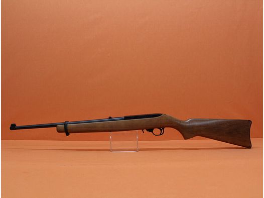 Ruger Ha. Carabine .22lr Ruger 10/22 RB 18,5" Canon standard (bruni)/ Guidon/ Crosse en bois (.22lfB/.22L.R.)