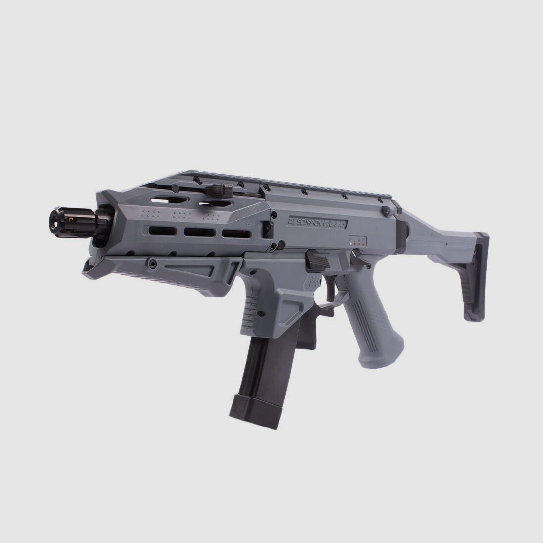 ASG	 CZ Scorpion EVO 3 A1 ATEK SAEG 6mmBB Battleship Grey-Dua