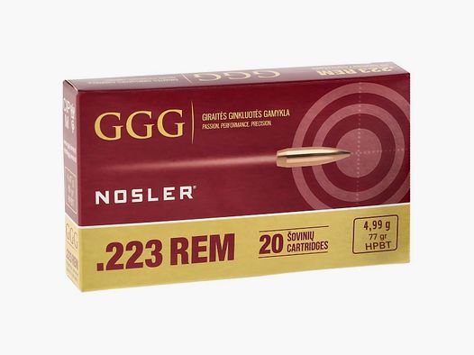 .223 Rem GGG HPBT Nosler 77gr