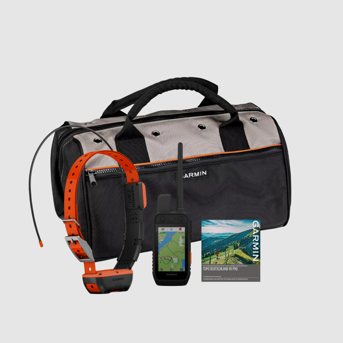 Garmin Hundeortungs Bundle: Garmin Alpha 300i K + T20 K+ Topo Deutschland V9 Pro + Fieldbag