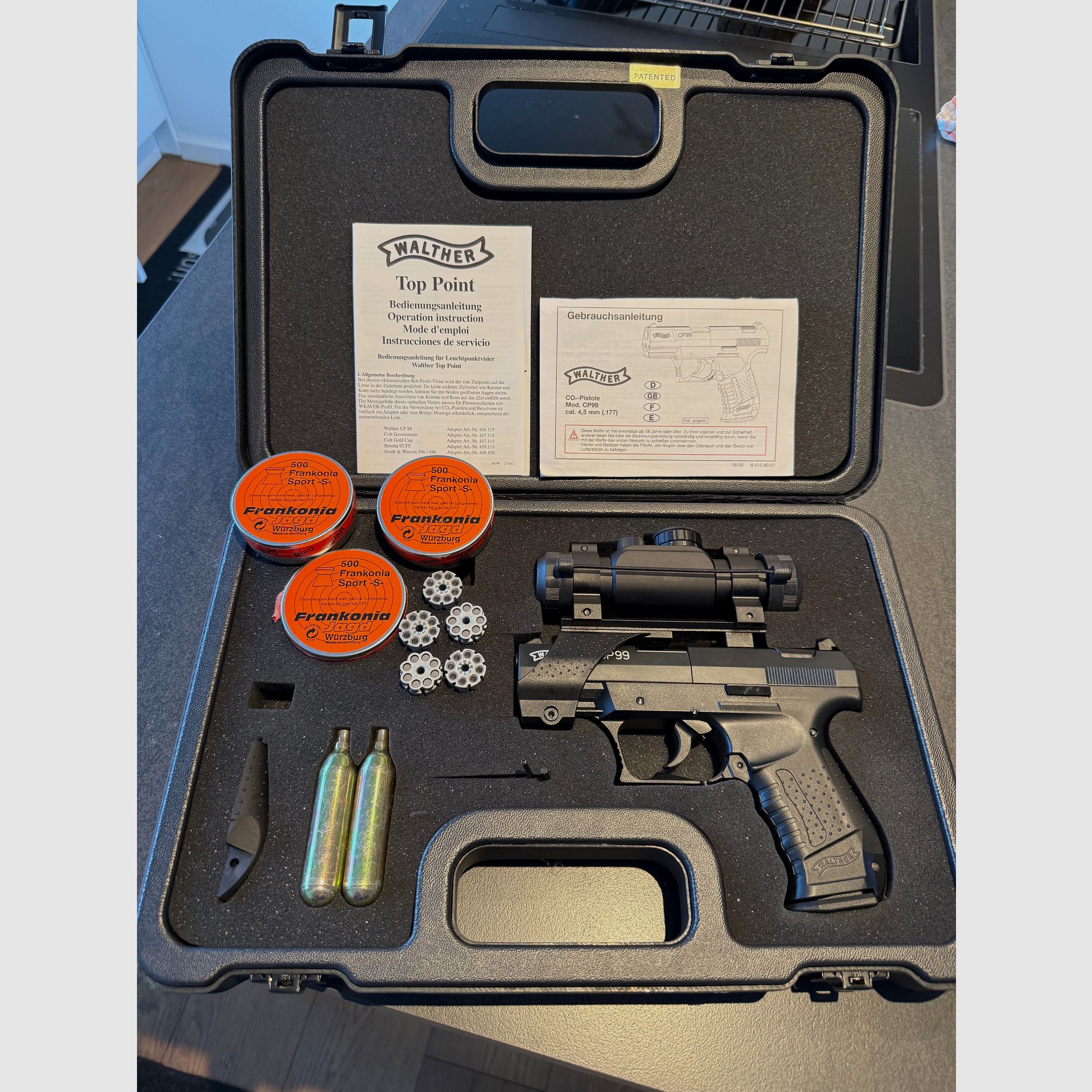 Walther CP99 luchtpistool 4,5mm met Top Point