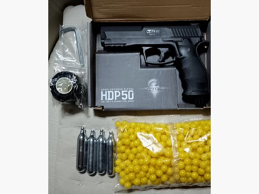 HDP50 Marker Gen1 T4E Cal .50 Set Kit Paintballs yellow CO2 like new