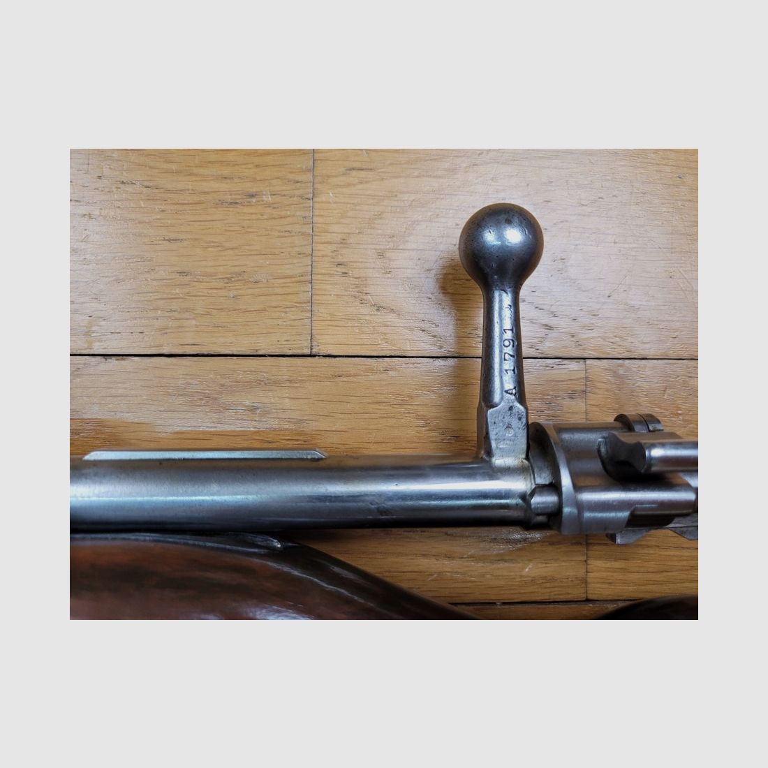 Sehr schönes Gewehr Mauser Argentinien 1909 – Originalkaliber 7,65×53 – Herstellung DWM von 1910 – Waffen der Republik Argentinien nicht limitiert – entspricht dem Standardmodell – schöne Hölzer, Lauf und Mechanik einwandfrei - TBE ++, Bild 5 von 30