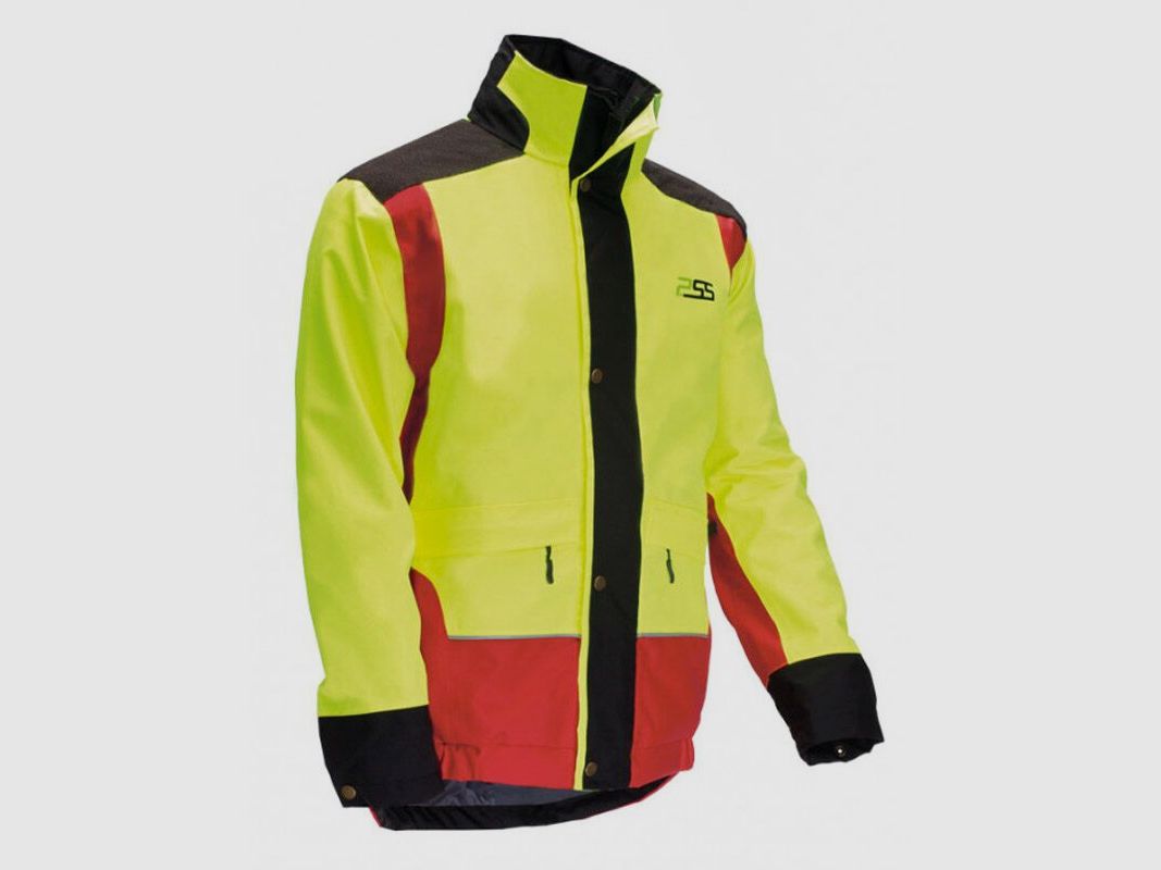 PSS X-Treme Rain Durchgehjacke gelb/rot XXL