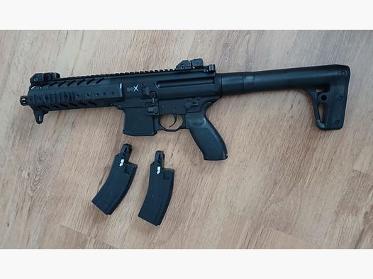 SIG SAUER MPX GEN2 Co2-Gewehr Schwarz 4,5 mm Diabolo (P18) + Ersatzmagazin