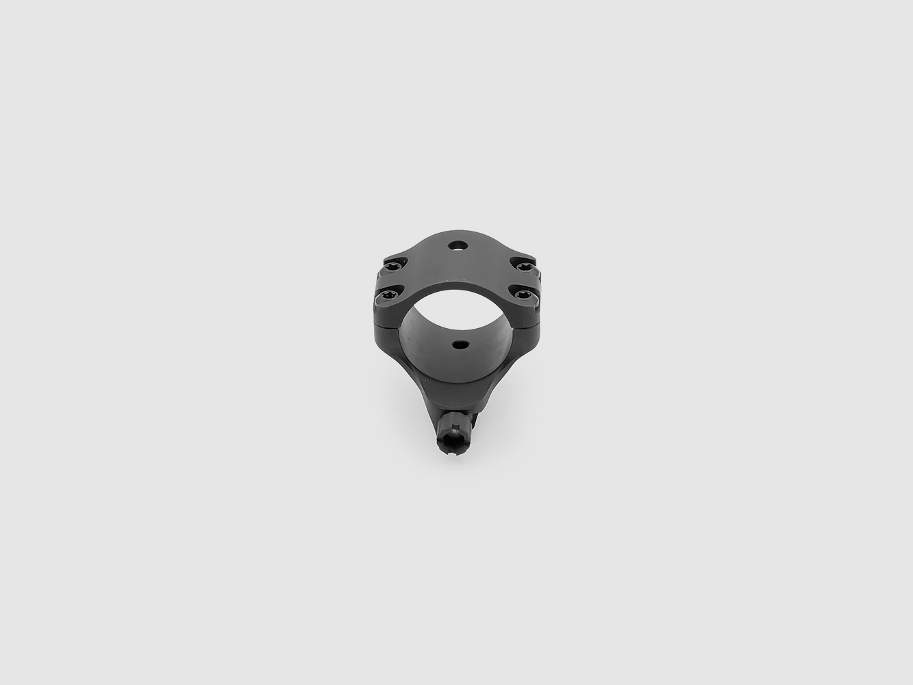 JP adjustable two-piece gas block with stop, .875 hole, black stainless steel, ultra-low profile, image 3 of 3