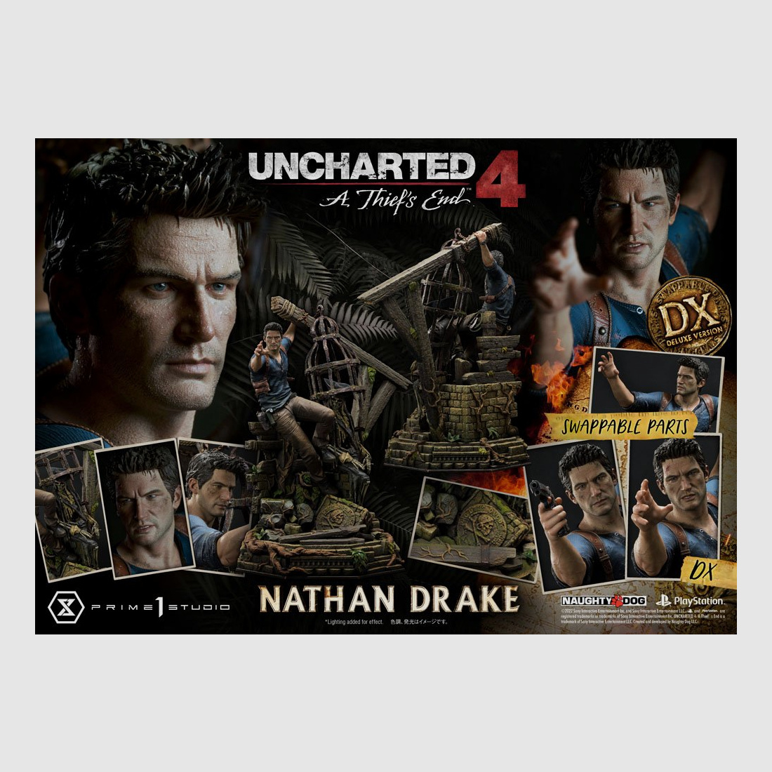 Uncharted 4: A Thief's End Ultimate Premium Masterline Statue 1/4 Nathan Drake Deluxe Bonus Version 69 cm | 43005