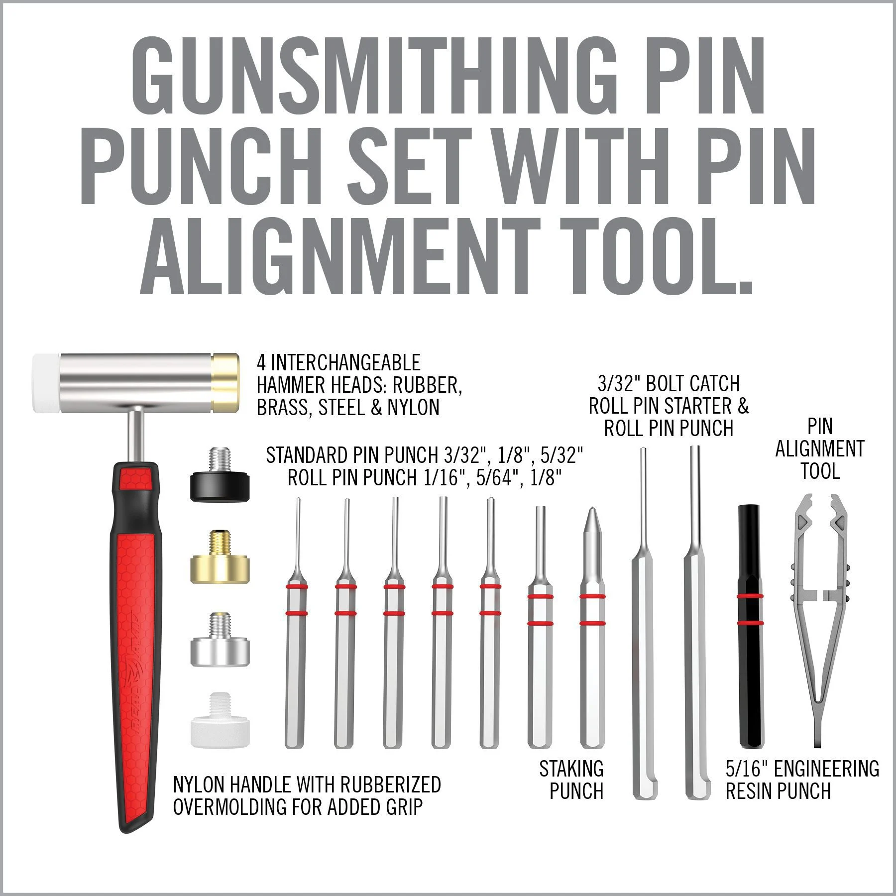 Real Avid – Accu-Punch Hammer & AR15 Pin Punch Set, Bild 3 von 3