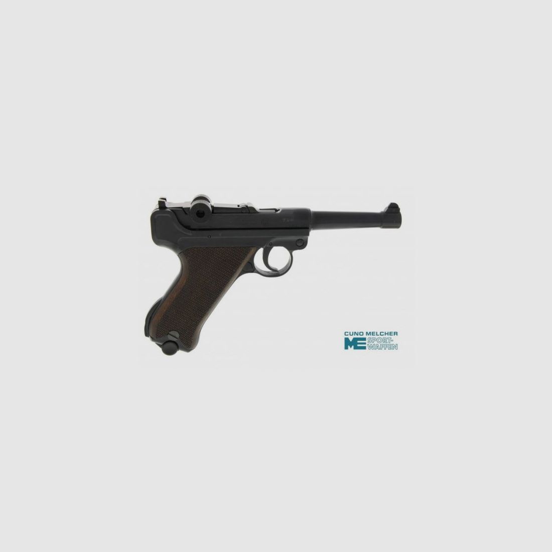 ME P08 - PISTOLET À BLANC - 9MM P.A.K. - BRUNI - POIGNÉE EN BOIS, image 3 sur 4