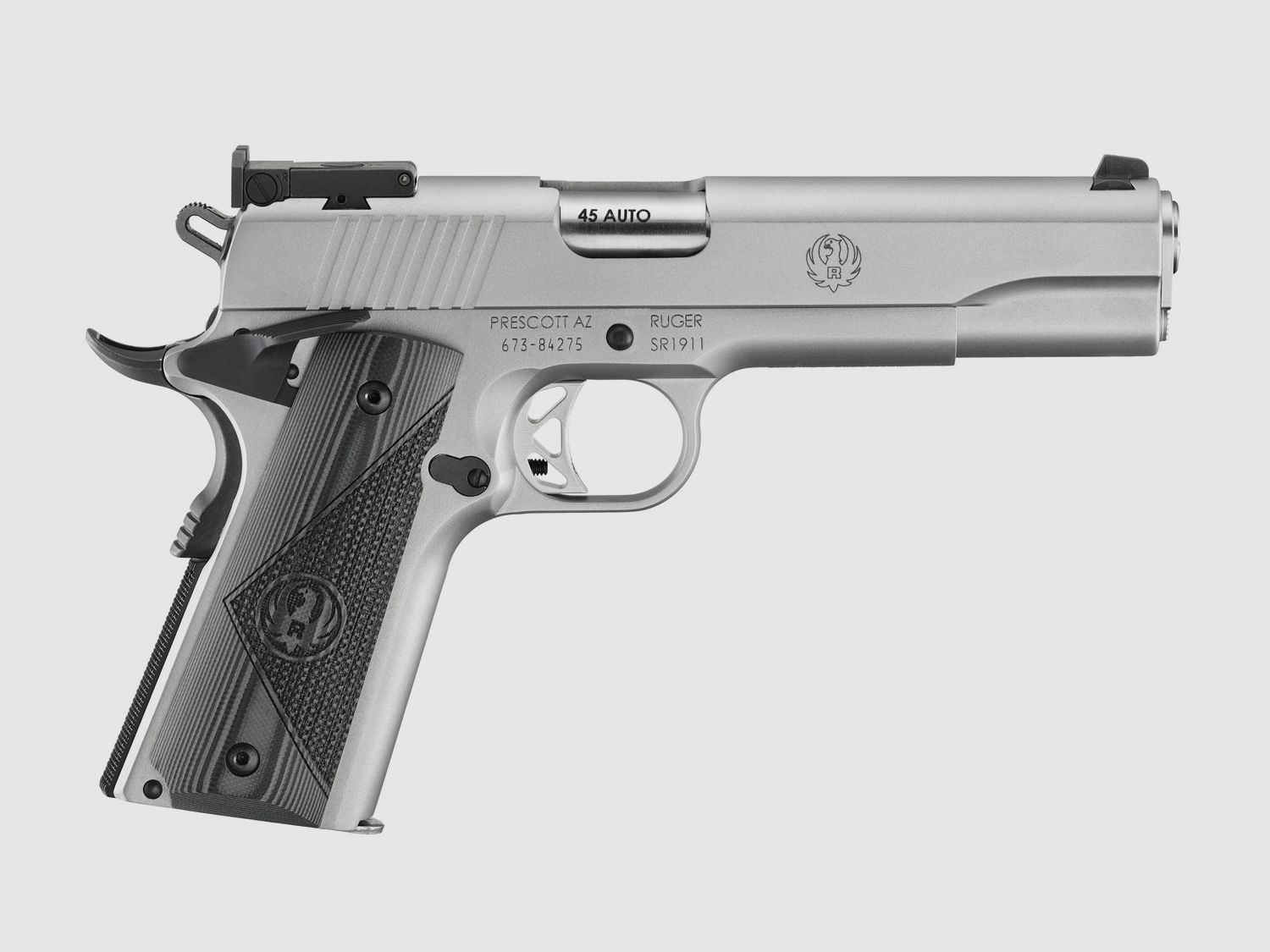 RUGER PISTOOL SR1911 TARGET .45 AUTO 5"/12,7CM LOW-GLARE RVS