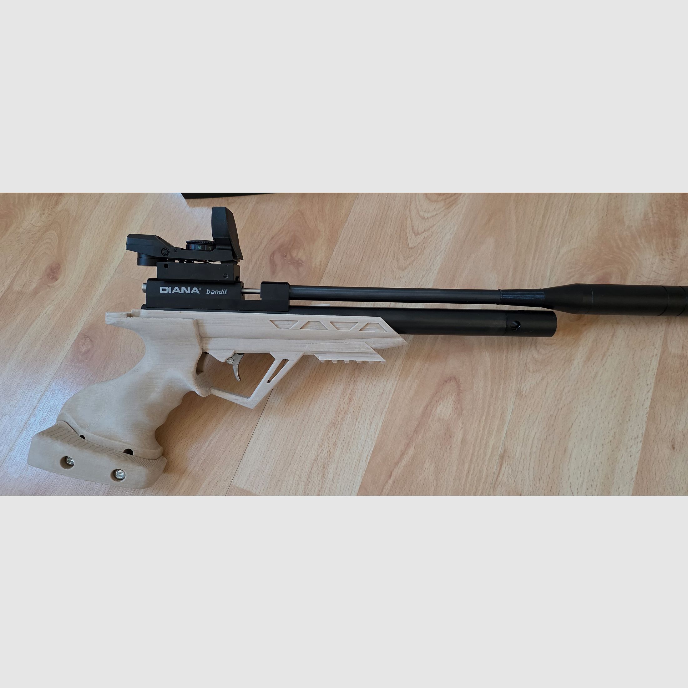 Matchgrip voor Diana Chaser Bandit Airbug hout PLA - populierenhout 3D print